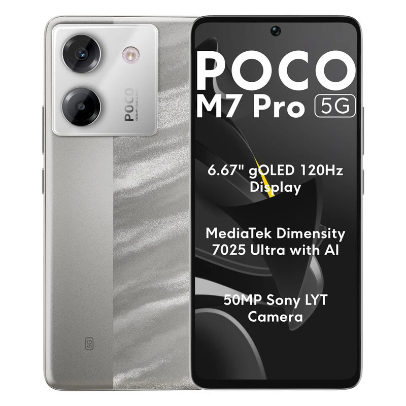 گوشی موبایل شیائومی مدل Poco M7 Pro 5G دو سیم کارت ظرفیت 256 گیگابایت و رم 12 گیگابایت